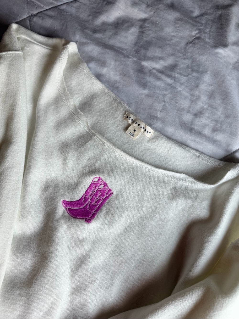 Aeropostale White off-shoulder Sweater